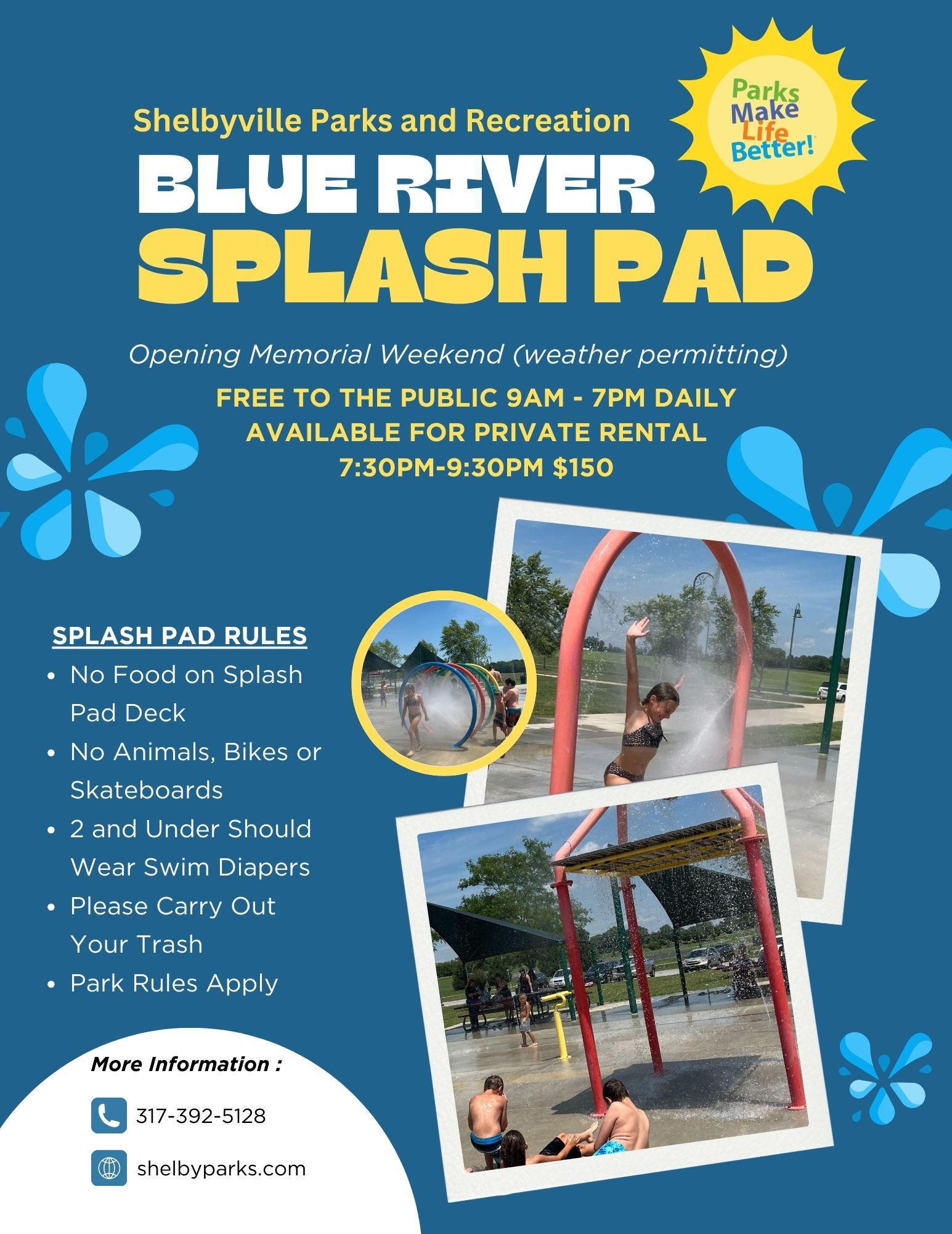 Splash Pad Rules