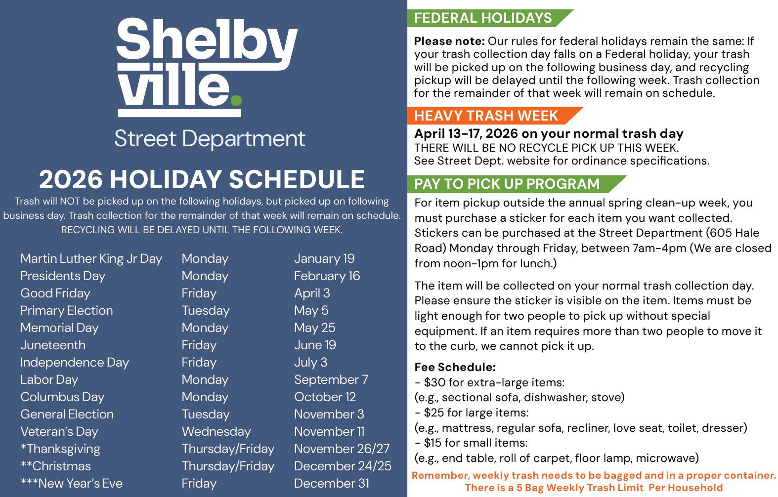 2026 city of shelbyville trash pick up schedule
